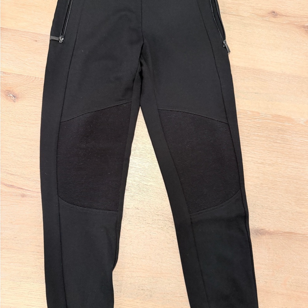 Zara Men's Black Joggers with Ribbed Panels